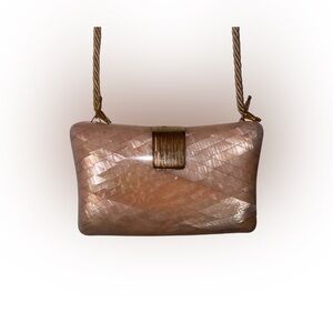 👛👝👜Gold and Pink Pearl Homecoming/Formal Crossbody Bag